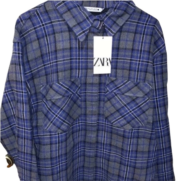 NWT Zara Plaid overshirt (Blogger Fav.) - Picture 9 of 11